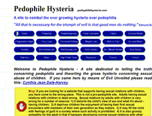 Tablet Screenshot of pedophilehysteria.com